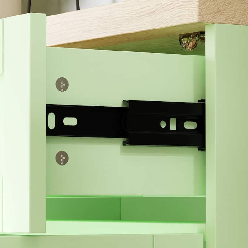 2 Piece Modular Closet Storage Set with Floor and Wall Cabinets Pantry