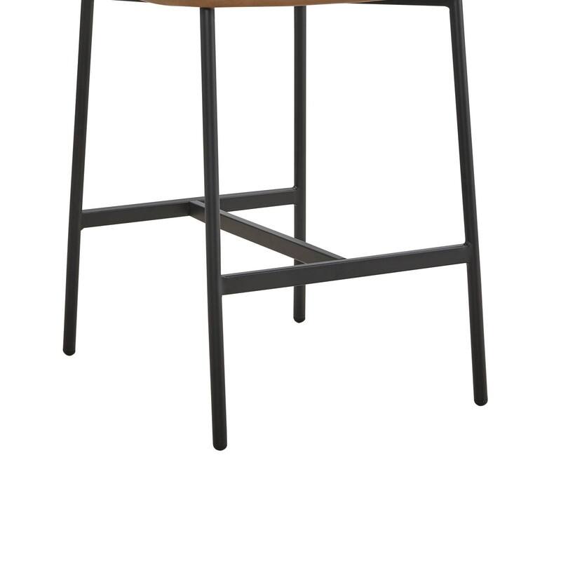 Spruce & Spring Upholstered Counter Bar Stool with Metal Frame