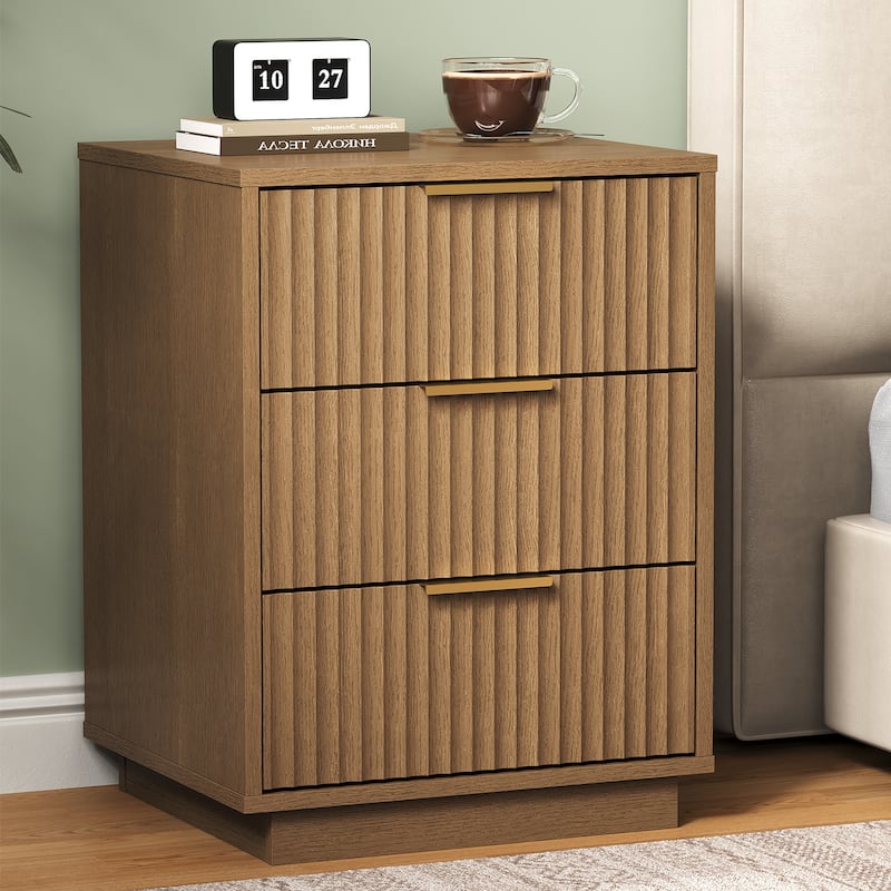 3-Drawer Nightstand for Bedroom