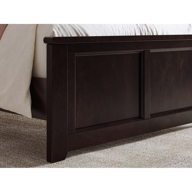 Charlotte Solid Wood Low Profile Platform Bed with Matching Footboard