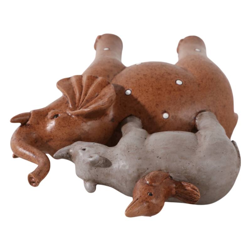 Decorative Stacked Animal Figurines - 8" Multi