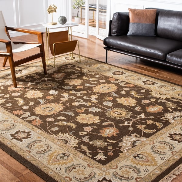 slide 2 of 12, SAFAVIEH Couture Handmade Sumak Flatweave Sorkunde Traditional Oriental Wool Rug with Fringe