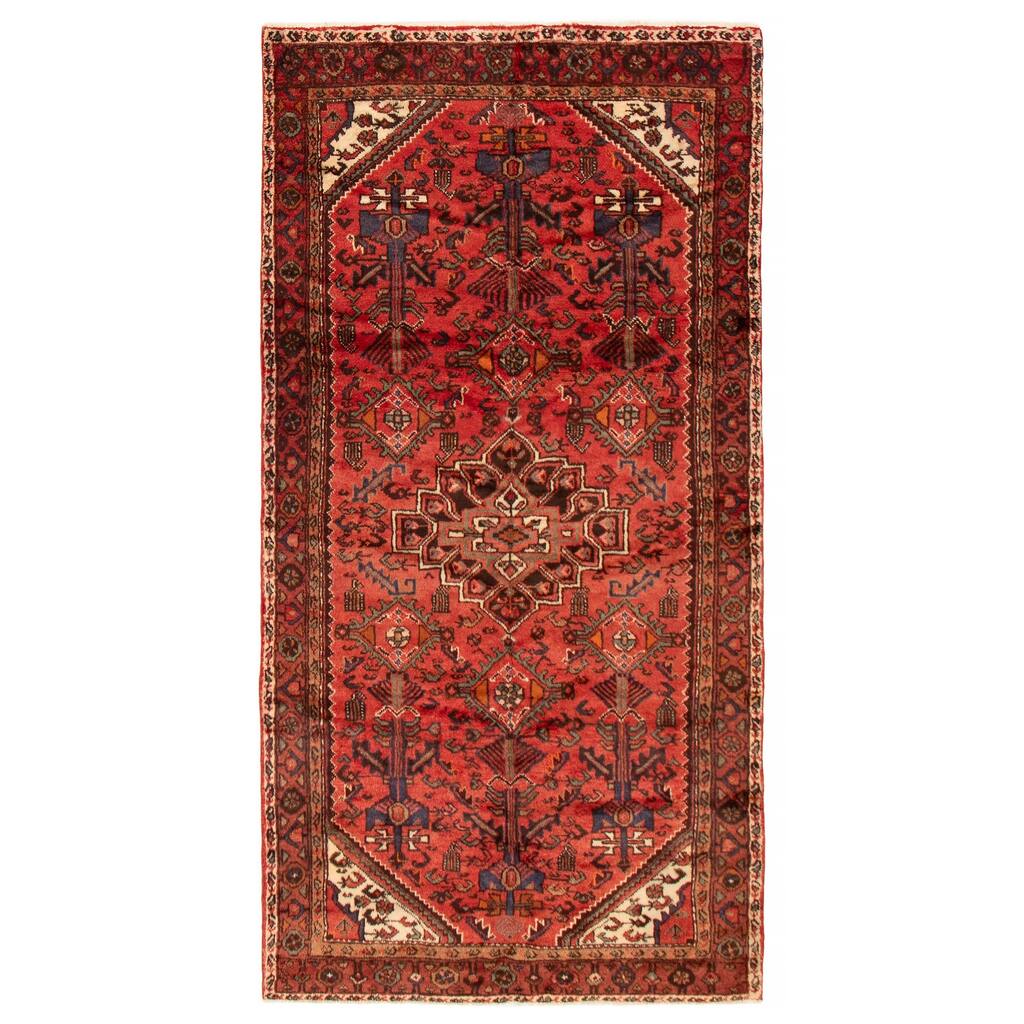 ECARPETGALLERY Hand-knotted Andelz Red Wool Rug - 4'8 x 9'2
