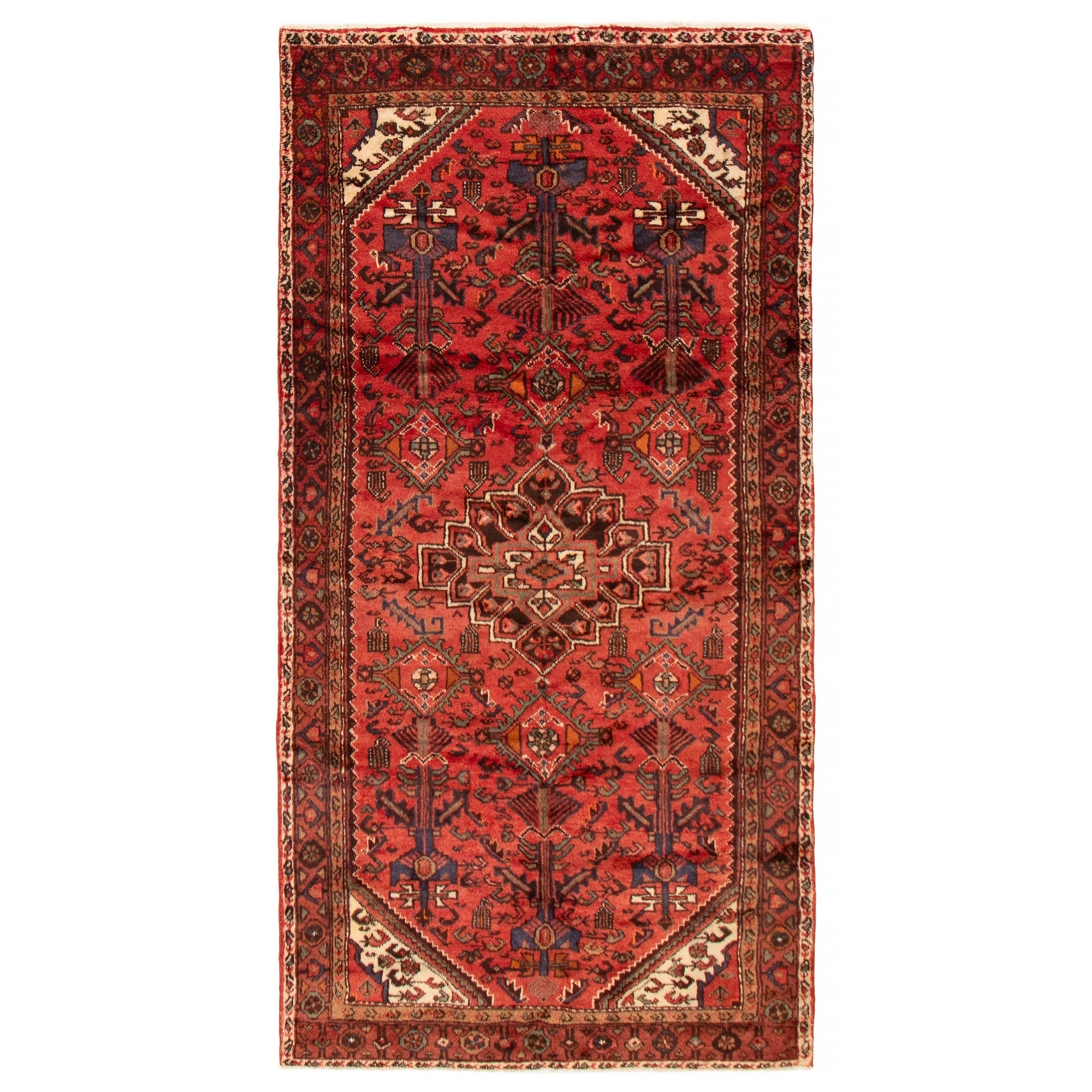 ECARPETGALLERY Hand-knotted Andelz Red Wool Rug - 4'8 x 9'2