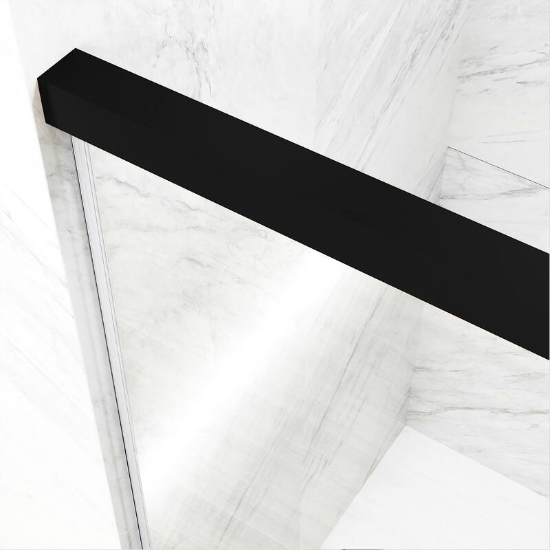 VIGO Satro E-Class 52 to 60 in. W x 74 in. H Semi-Frameless Double-Sliding Shower Door with Clear Tempered Glass