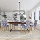 preview thumbnail 11 of 74, HomePop Classic Parsons Medallion Dining Chair (Set of 2) Blue Floral Print
