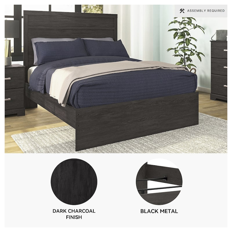 Belachime Black Panel Bed