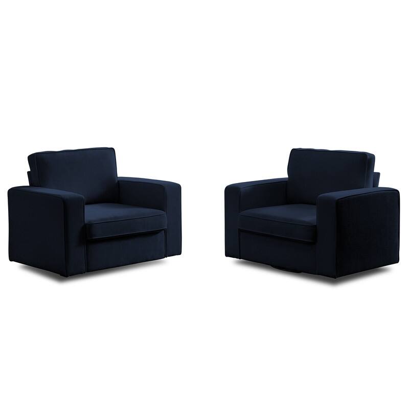 Mixoy Modern 360-degree Accent Swivel Chair,Chenille Upholstered Single Sofa Armchair