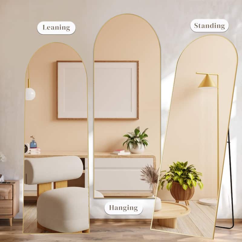 Mirror Full Length Body Wall Mirrors with Shatter-Proof Glass, Floor Standing for Bedroom Cloakroom