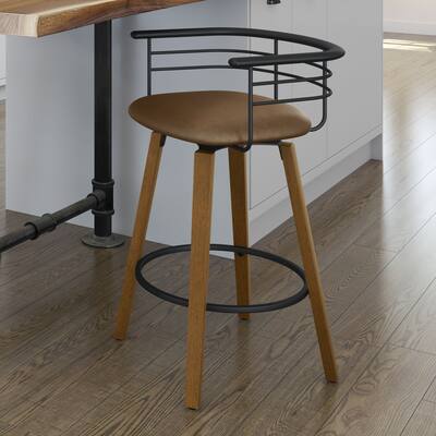 Amisco Colt Swivel Counter and Bar Stool