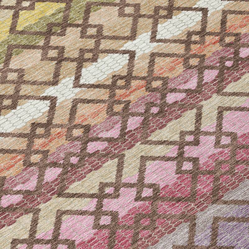 Machine Washable Indoor/ Outdoor Cabo Stripe Chantille Rug