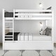 preview thumbnail 8 of 7, Scandinavian Twin Over Twin Bunk Bed With Twin-Size Trundle