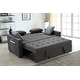 preview thumbnail 3 of 5, Cody Modern Gray Fabric Sleeper Sofa with 2 USB Charging Ports and 4 Accent Pillows