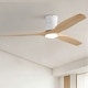 preview thumbnail 41 of 69, Sofucor 52Inch Low Profile Flush Mount Ceiling Fan with LED Light,3‑Blade Quiet Light Combo for Bedroom Kitchen Living Room