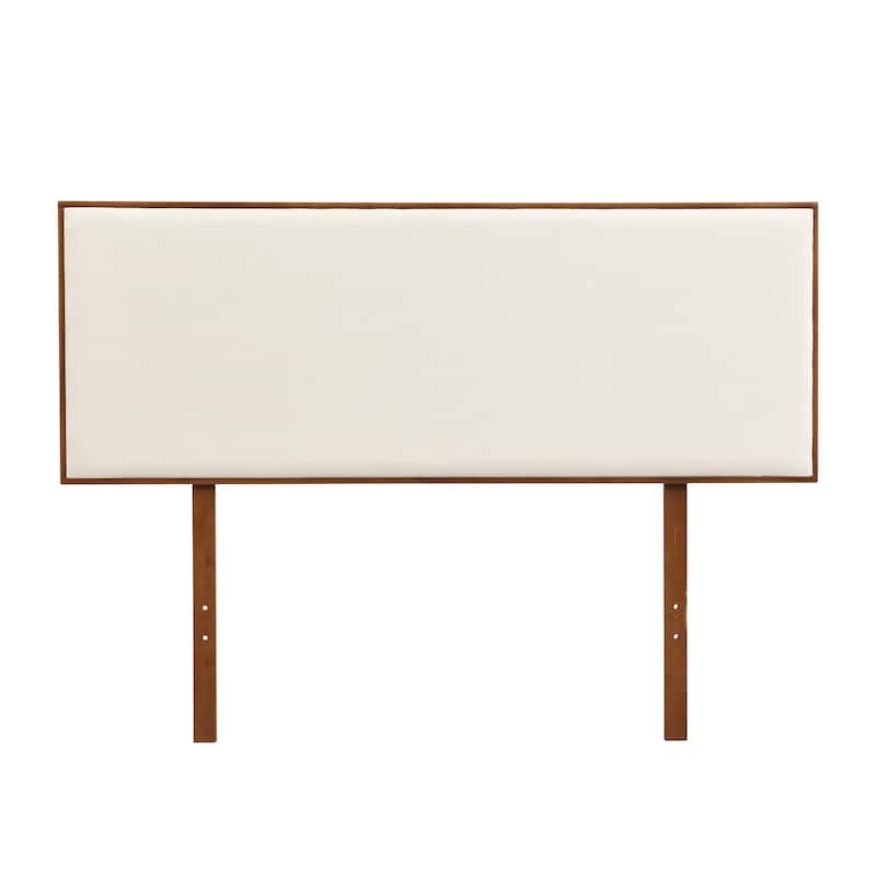 Wood Full/Queen/King Size Platform Bed with Bamboo Frame Upholstered Adjustable Headboard