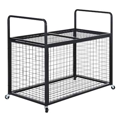 Rolling Sports Ball Storage Cart Steel Storage Rack for Garages, Playgroup, Gym and Schools