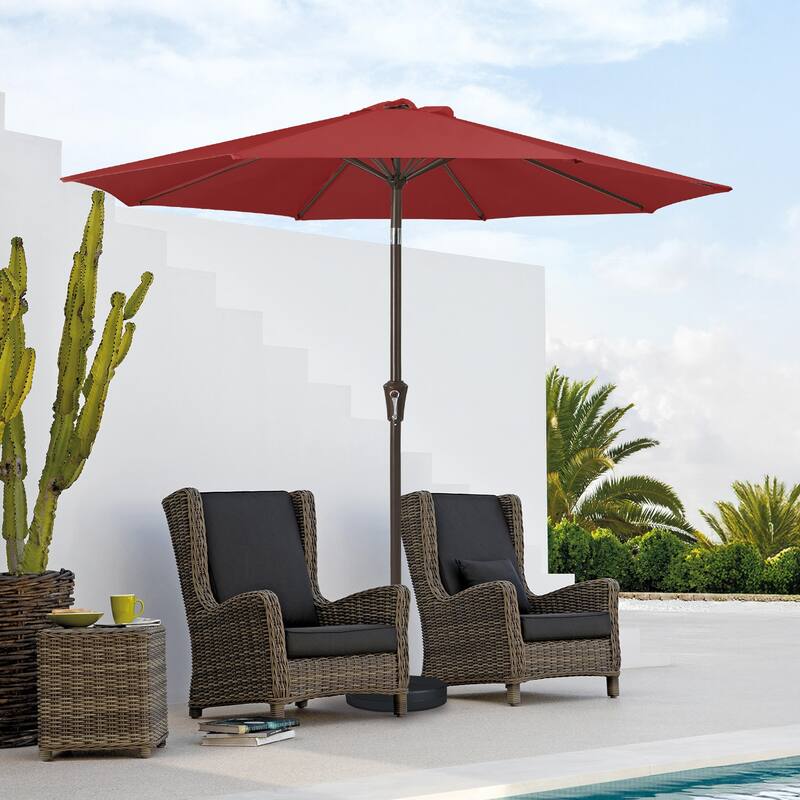 10ft Patio Market Umbrella with Crank & Tilt,UV-Risistant