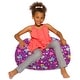 preview thumbnail 53 of 193, Kids Bean Bag Chair, Big Comfy Chair - Machine Washable Cover 27 Inch Medium - Canvas Multi-Colored Hearts on Purple