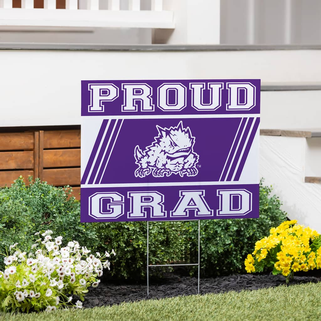 Texas Christian University 24" x 18" Graduation Coroplast Outdoor Yard Sign