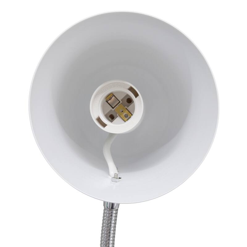 Gooseneck Desk Lamp with Adjustment Shade - 15.25" - Off White