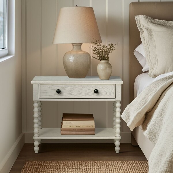 Madison Park Signature Beckett Solid Wood Nightstand - Bed Bath