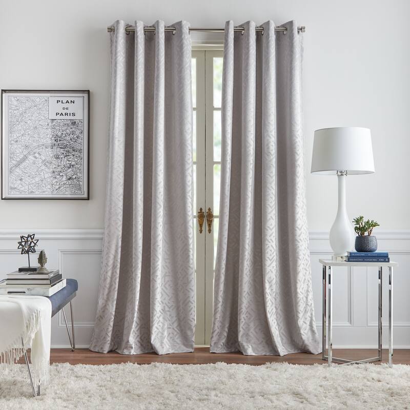 KARL LAGERFELD PARIS Embossed Curtain Panel Pair - 84 Inches