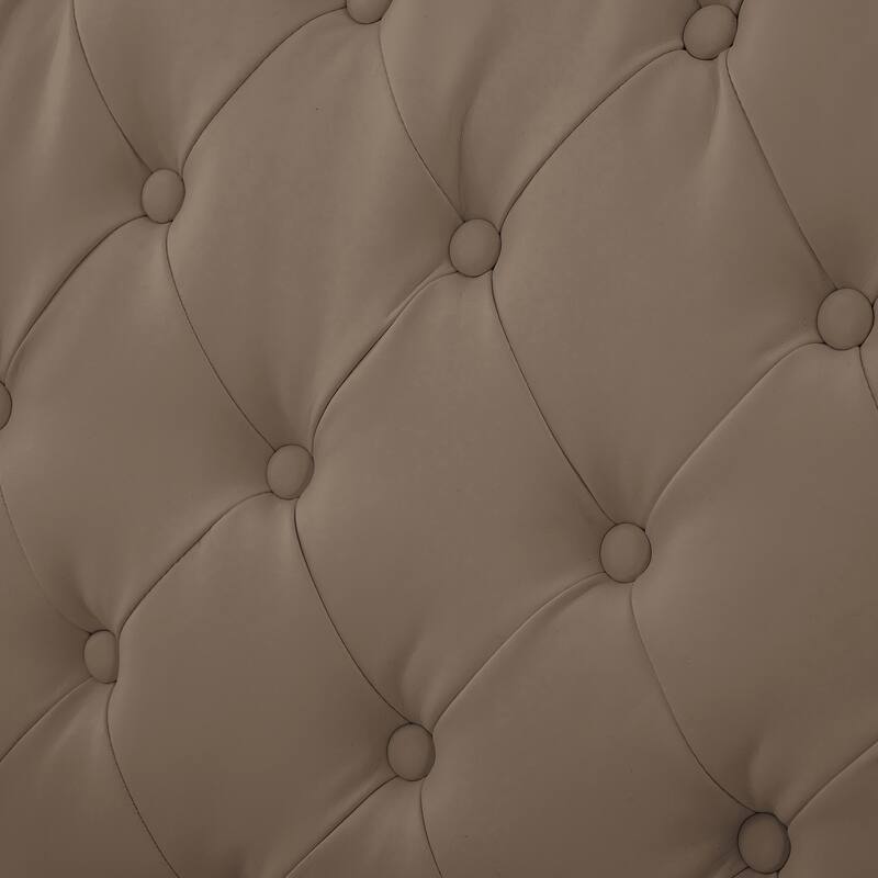 Christopher Knight Home - Modern Upholstered Platform Bed with Wood & Metal Frame with Button-Tufted Headboard