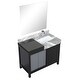 preview thumbnail 55 of 157, Lexora Zilara Bathroom Vanity Complete Set in Black and Grey with Faucet