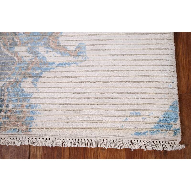 Abstract Oriental Accent Rug Handmade Wool Carpet - 3'0" x 5'1"