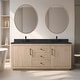 preview thumbnail 106 of 117, Vanity Art Bathroom Vanity with Sink and Top 72" (Double Sink) - Light Wheat/Limestone