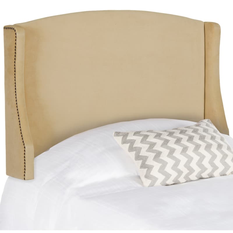 SAFAVIEH Zafirka Grey Wingback Linen Headboard (Twin)