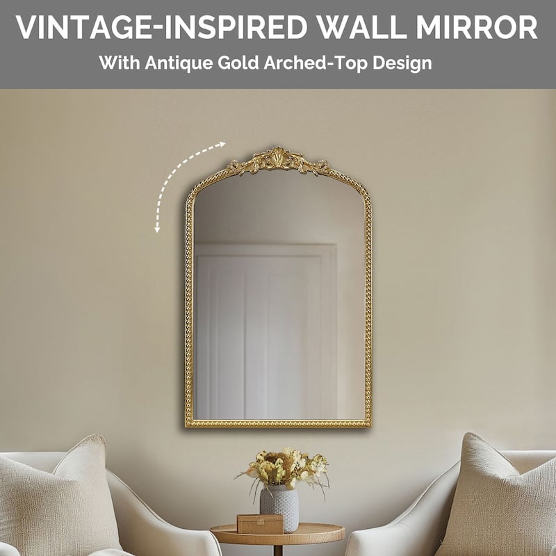 Madison Park Lilbeth Beaded Arch Wall Decor Mirror - N/A