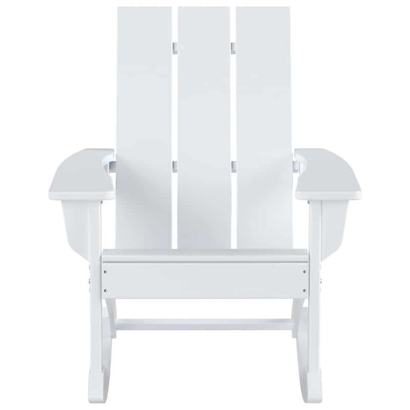 Shoreside Modern Eco-Friendly All Weather Poly Adirondack Rocking Chairs (Set of 2)