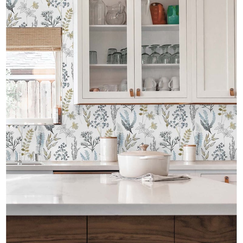 NextWall Wild Garden Peel and Stick Wallpaper