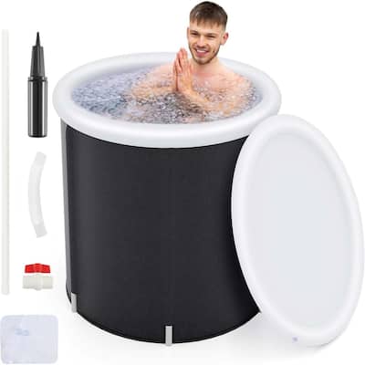 66 Gal Capacity Ice Bath Tub for Adult Outdoor Ice Plunge Tub w/ Lid