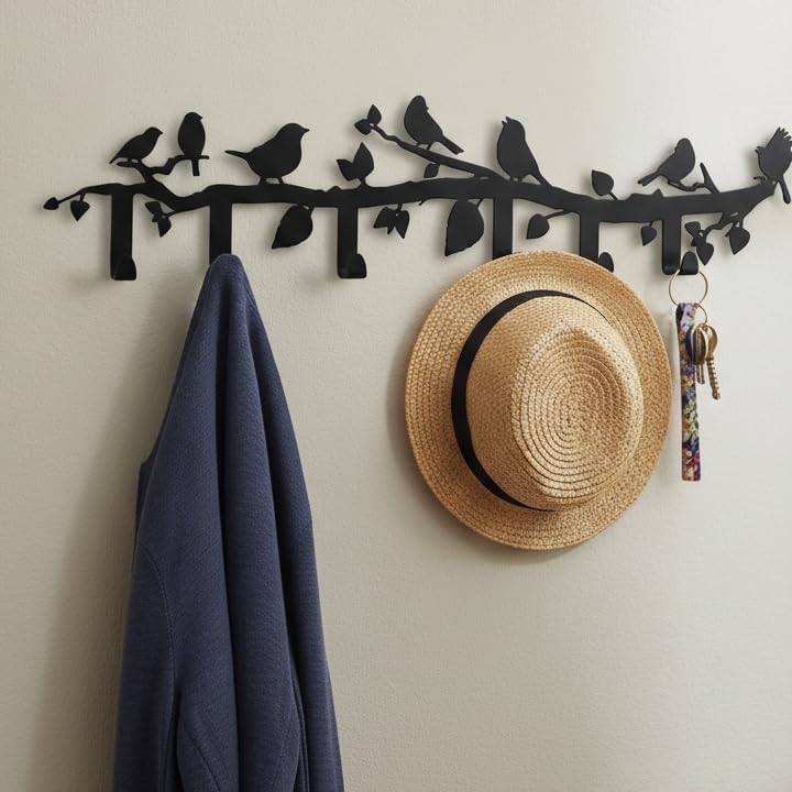 Birds Metal Wall Mounted Coat Rack