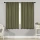 preview thumbnail 156 of 198, Superior Solid Machine Washable Room Darkening Curtains with Back Tabs, Set of 2 42" x 63" - Olive Green