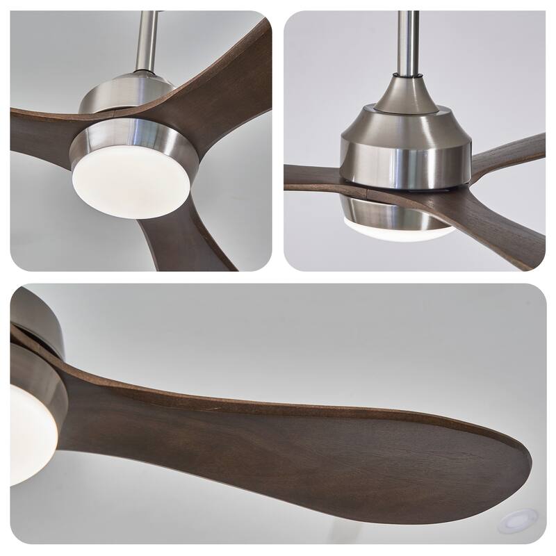 52" Ceiling Fan with Lights Quiet DC Motor Ceiling Fans 6 Speed Levels,Reversible Ceiling Fan, for Patio Living Room, Bedroom