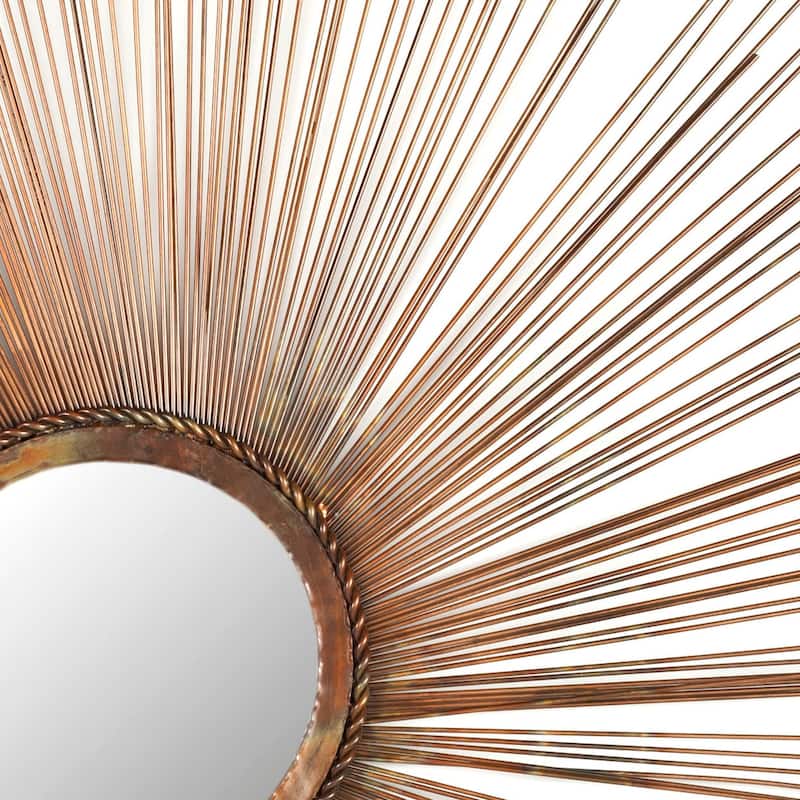 SAFAVIEH Handmade Shaquita Art Copper Sunburst 41-inch Decorative Mirror - 40.8" x 40.8" x 0.8" - 41Wx41Dx1H