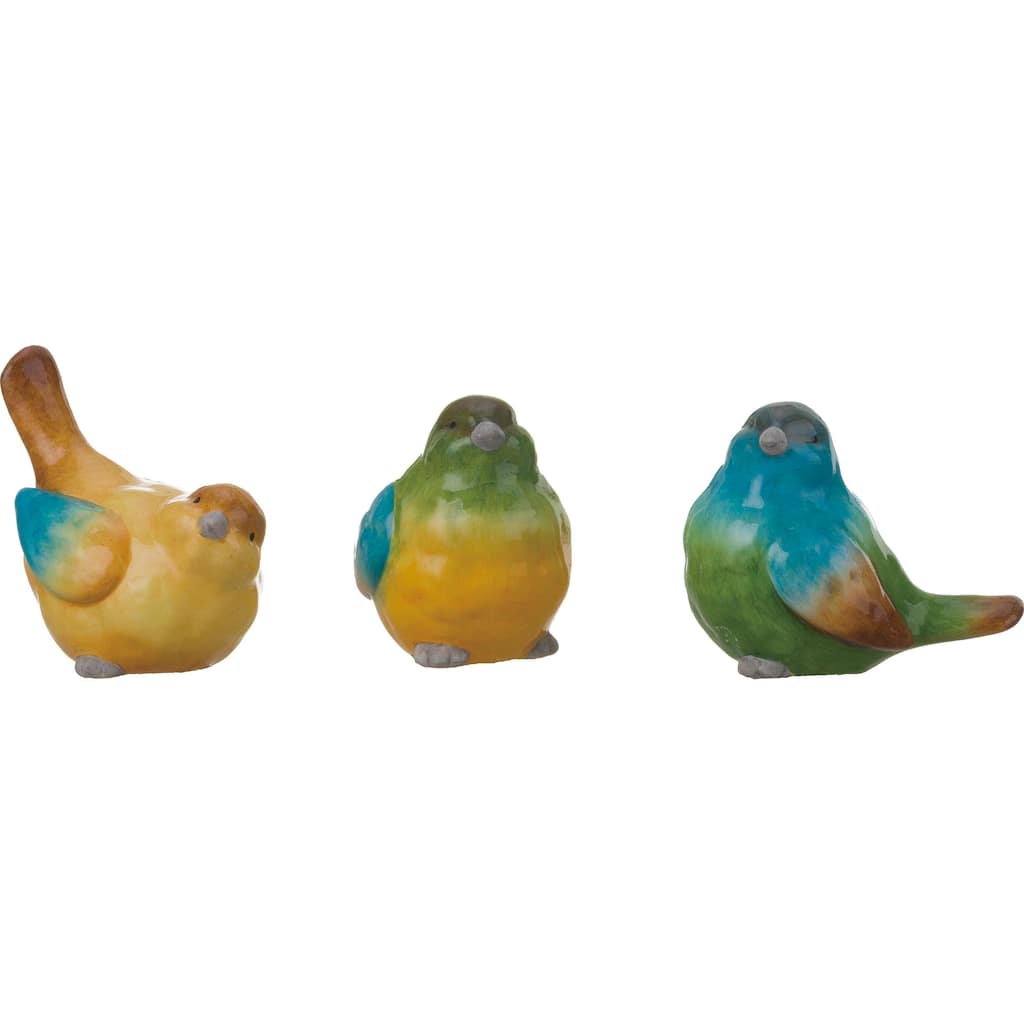 Transpac Small Terracotta Bird Figurine Set of 3 Spring Home Decorations