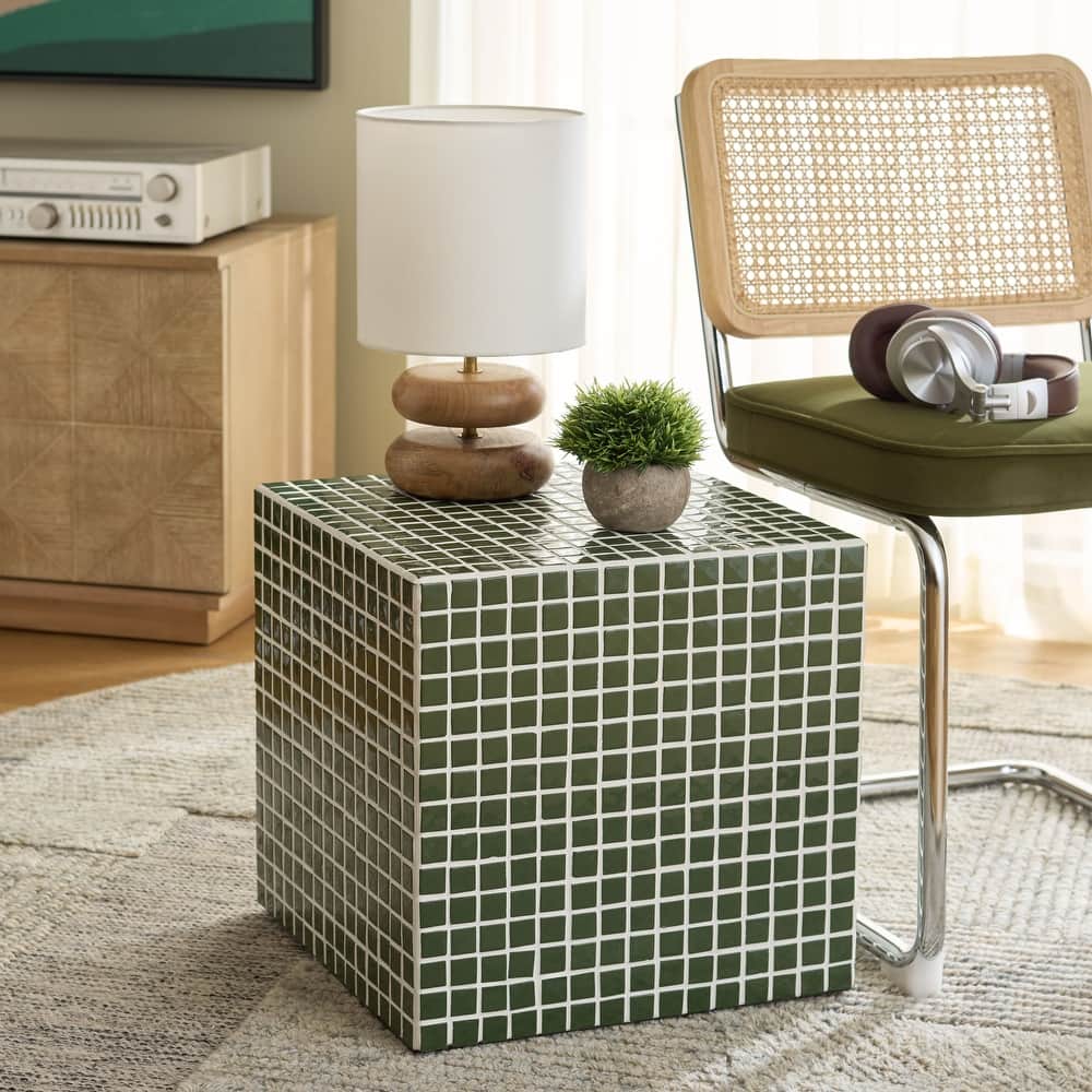 SAFAVIEH Home Hikari Cube Accent Table - 16"W x 16"D x 16"H