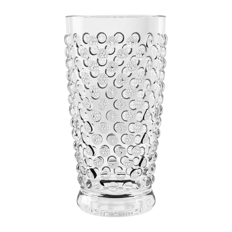 Abode Homewares Hobnail Acrylic Drinking Glasses - 20 oz - Set of 6