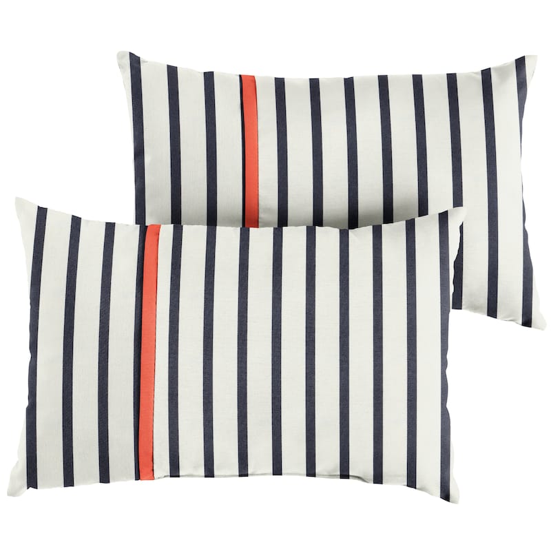 Sorra Home Sunbrella Outdoor Single Petite Flange Pillow Set of 2