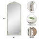 preview thumbnail 10 of 66, Arched Full-Length Solid Wood Carving Floor Mirror
