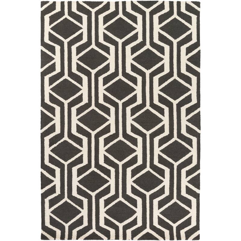 Pass Hand-Tufted Retro Geometric Wool Rug (7'6 x 9'6)