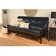 preview thumbnail 16 of 30, Porch & Den Zumbro Bonded Leather Espresso Futon Set with Mattress Oregon Trail Navy