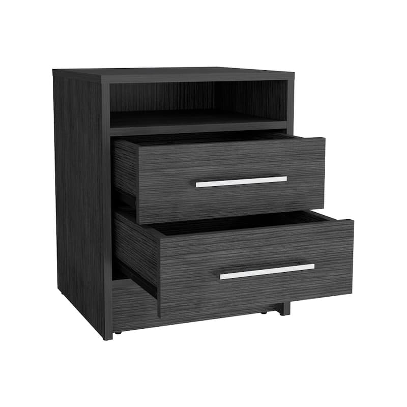 Nightstand Cartiz,Two Drawers，for Living Room,and Dining Room