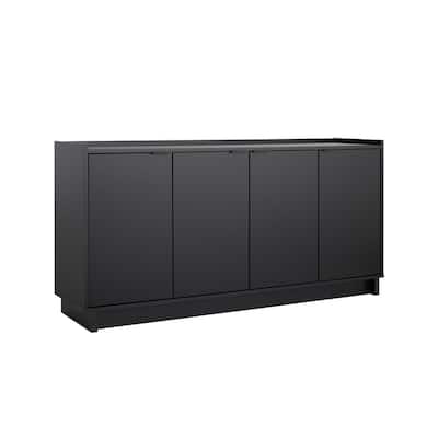 Prepac Simply Modern 4 Door 60" W x 30" H x 16" D Storage Cabinet - 60 in W x 30 in H x 16 in D