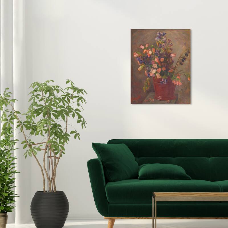 Oliver Gal Floral and Botanical Bouquet by Stefam Polkorab Brown and Traditional Wall Art Canvas Print - Brown, Pink - 24 x 20