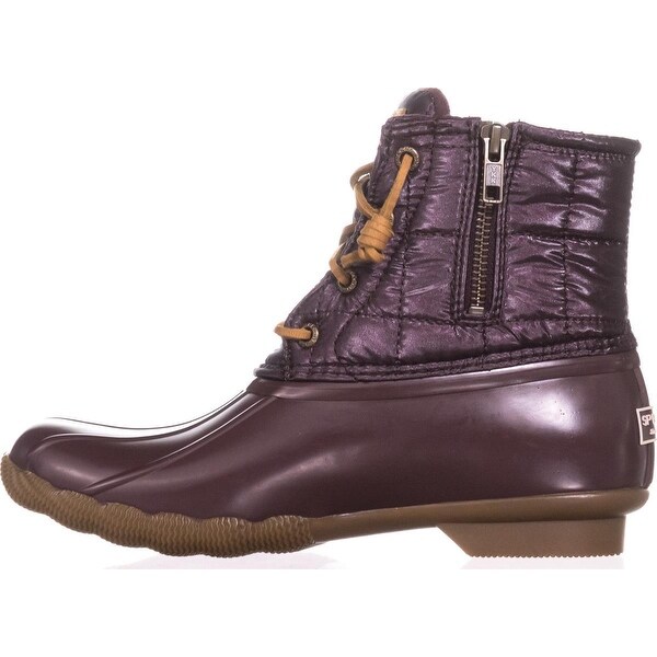 purple sperry boots